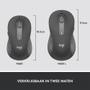LOGITECH Signature M650 Wireless Mouse Medium Size - GRAPHITE - EMEA WRLS (910-006253)
