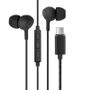 INSMAT C10 - Hörlurar med mikrofon - inuti örat - kabelansluten - USB-C - svart
