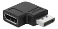 DELOCK DisplayPort adapter - DisplayPort (han) højrevinklet til DisplayPort (hun) - DisplayPort 1.4 - 3.3 V - 8K UHD (7680 x 4320) support - sort