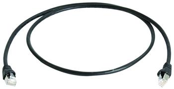 Telegärtner Patchkabel CAT6A,  1m, Schwarz, 500MHz, S-STP(S/ FTP),  halogenfrei (100007978,L00000A0086)