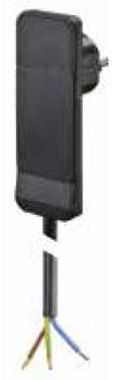 BACHMANN Flat Plug Flachstecker,  Verlängerung,  1xDosen(CEE7)->Stecker(CEE7),  1,5m, Schwarz, (933.003)