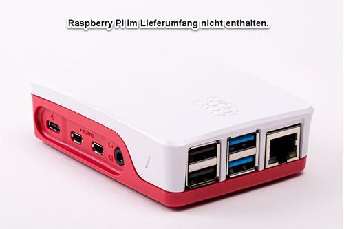 ALLNET Raspberry Pi 4 Zubehör - offizielles Gehäuse rot/weiß für Pi 4 (RPI4-CASE-RE)