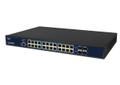 ALLNET Switch full managed 24 Port Gigabit 390W / 24x PoE+ / 4x SFP / Lüfterlos / 19" / "ALL-SG8626PM"
