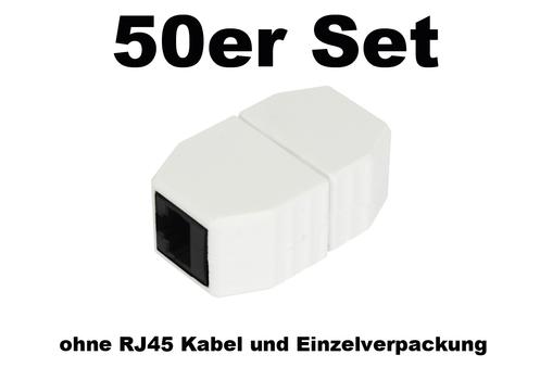 ALLNET RJ45 magnetische Sicherungskupplung 50er Bulk Set, Abwurfbuchse,  PoE fähig, bis zu 10GBit (ALL-RJ45-Magnet50er)