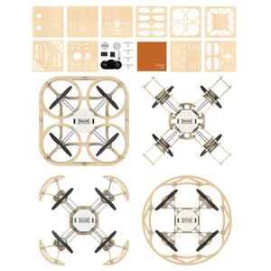 ALLNET Airwood 4-in-1 Box Holz Drohne / Wooden Drone (inkl. Cubee, Ninja, Sophon & Taiji) (P210)