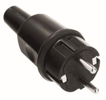 BACHMANN Solid rubber plug, bk (913.173)