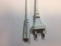 OEM Netzkabel 230V Euro-Stecker/Euro8(C7)-Buchse, 1,8m, weiss, Bulkware