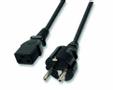 NEM Netzkabel 230V Schutzkontakt CEE7(Stecker)->Kaltgeräte IEC-C19(Buchse), 3m, 16A,