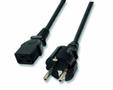 NEM Netzkabel 230V Schutzkontakt CEE7(Stecker)->Kaltgeräte IEC-C19(Buchse), 1,8m, 16A,