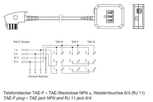 OEM Kabel TK TAE-Adapter,  TAE-F-Stecker/ NFN-Buchse,  (TC71010)