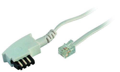 OEM Kabel TK TAE-Verbindungskabel 3 m, TAE-F/ RJ11,  weiss (TC70043W)