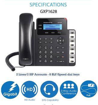 GRANDSTREAM Telephone Dect Telephone Black (GXP1628)