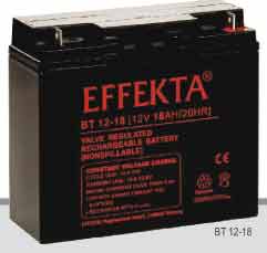 EFFEKTA zbh. Akku 12V-18AH, (BFR/BT12-18)