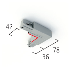 EUTRAC Synergy 21 by EUTRAC 3~BUS L-VERBINDER, SL INNEN, Silber, Aufbau (555 2 1210 3)