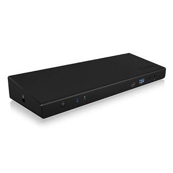 ICY BOX 14-i-1 Notebook Docking USB-C 60W PD, 5xUSB-A, 3xHDMI, 2xDP, 1xUSB-C, Ethernet, 1+1 Minijack (IB-DK2244AC)