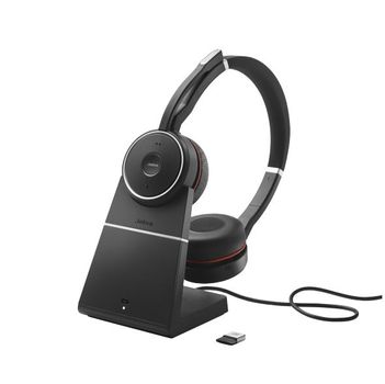 JABRA a Evolve 75 SE MS Stereo - Headset - on-ear - Bluetooth - wireless - active noise cancelling - USB - with charging stand - Certified for Microsoft Teams - for LINK 380a MS (7599-842-199)