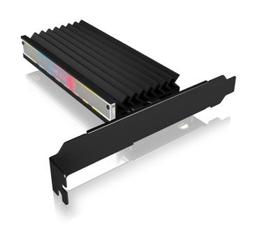 ICY BOX Adapter PCIe Erweiterungskarte für eine M.2 NVMe SSD (IB-PCI224M2-ARGB)