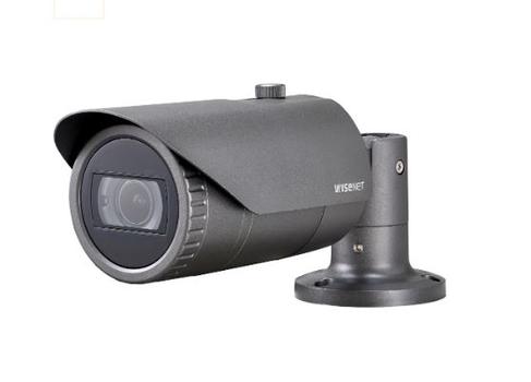 HANWHA Bullet Kamera i mørkegrå, 2MP 3.2-10mm Zoom, IR op til 30m, med PoE og SD slot op til 128GB, Onvif, WDR 120dB, IP66, IK10 (QNO-6082R)