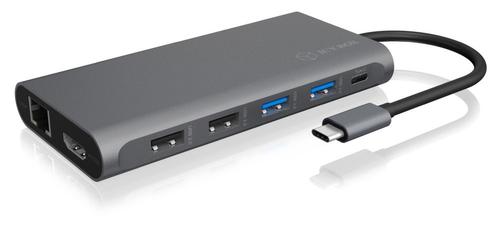 ICY BOX Dockingstation Notebook IcyBox USB-C -> 3x Videoaschnittstel (IB-DK4050-CPD)