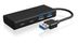 ICY BOX USB-C Hub 5Gbit/s, 2xUSB-C, 2xUSB-A, 10cm integrerad USB kabel