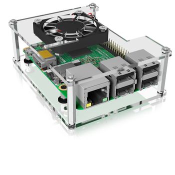 ICY BOX Clear acrylic and frameless case Til Raspberry Pi® 2, 3 og 4 (IB-RP106)