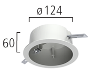 EUTRAC Synergy 21 by EUTRAC 3~EINBAUTOPF FÜR PUNKTAUSLASS,  Weiss (555 0 7227 6)