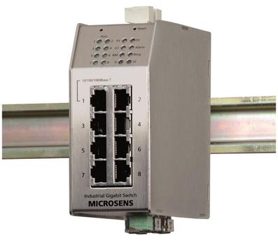 MICROSENS Profi Line industrial 10port Switch 1x Gigabit Dual, 7x 10/100, 3x SFP, MS650869M-V2 (MS650869M-V2)