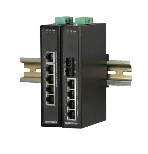 MICROSENS Industrial Fast Ethernet Switch, 4x 10/ 100Base-TX,  1x 100Base-FX Multimode 1310nm SC, POE, MS657102PX (MS657102PX)