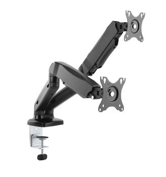 ICY BOX MONITOR STAND MAX 27IN WITH TABLE MOUNT F/ TWO MONITORS DESK (IB-MS304-T)