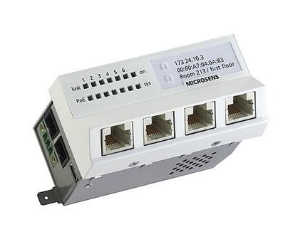 MICROSENS Installationswitch GBE 6 Port, horiz.Einbau 6xRJ45 (MS450186M-G6+)