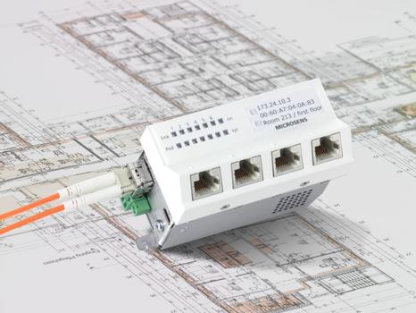 MICROSENS Gigabit Ethernet Installations-Switch,  Gen. 6+, 6 Port, PoE+, 5xRJ45, 1xSFP, MS440209PM-48G6 (MS440209PM-48G6+)