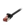 SYNERGY Patchkabel RJ45, CAT6 250Mhz, 1,0m schwarz, FTP(U/FTP), TPE(Superflex), Flach, Synergy 21,
