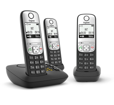 GIGASET A690A Trio - trådløs telefon - svarersystem med anrops-ID + 2 ekstra håndsett (L36852-H2830-B111)