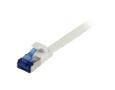 SYNERGY Patchkabel RJ45, CAT6A 500Mhz, 1,0m, weiss, U/FTP, flach, TPE(Superflex), AWG32, Synergy 21