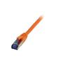 SYNERGY Patchkabel RJ45, CAT6A 500Mhz, 1,0m, orange, S-STP(S/FTP), TPE(Superflex), AWG26, Synergy 21