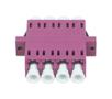 SYNERGY LWL-Kupplung,LC-Buchse/LC-Buchse, 50/125u Multimode OM4, erika-violett, Quad, PVC, mit Flansch, Synergy 21,