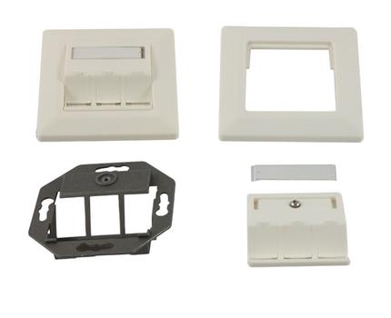 SYNERGY Keystone, Modulträger,  UP Dosen für 3xTP-Modul,  Reinweiss,  Sy (S216327)