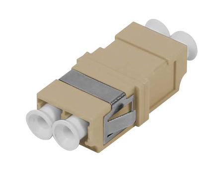 SYNERGY LWL-Kupplung, LC-Buchse/ LC-Buchse,  50/125u Multimode,  duplex, PVC, beige, ohne Flansch, Synergy 21, (S215480)