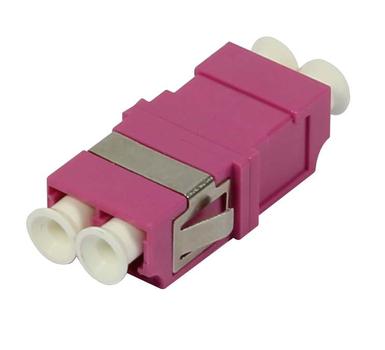 SYNERGY LWL-Kupplung, LC-Buchse/ LC-Buchse,  50/125u Multimode,  duplex, PVC, violett, ohne Flansch, Synergy 21, (S215482)