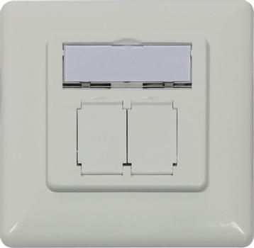 SYNERGY Keystone, Modulträger,  UP Dosen für 2xTP-Modul,  Reinweiss,  designfähig UAE, Synergy 21, (S216359)