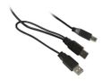 SYNERGY Patchkabel USB2.0, 1.0m, A(2xSt)/B(St), Synergy 21, schwarz