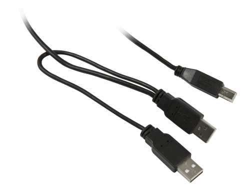 SYNERGY Patchkabel USB2.0, 1.0m, A(2xSt)/ B(St),  Synergy 21, schwarz (S215325)