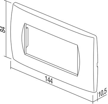 TEM Serie  Modul Rahmen OS COVER PLATE SOFT4M PW (OS40PW-U)