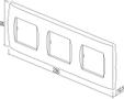 TEM Serie  Modul Rahmen OS COVER PLATE SOFT3x2M PW