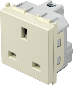 TEM Serie  Modul Steckdosen SOCKET BRITISH BS 1363-2+KS2P+ (VM52IW-U)