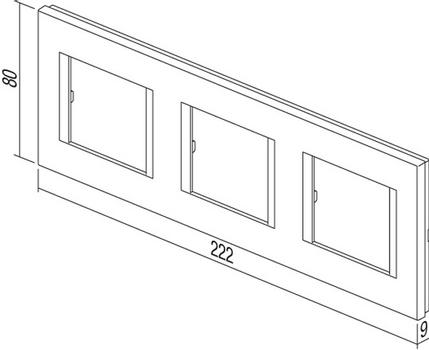 TEM Serie  Modul Rahmen OL COVER PLATE LINE3x2M PW (OL26PW-U)