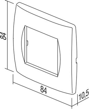 TEM Serie  Modul Rahmen OS COVER PLATE SOFT2M IW (OS20IW-U)