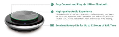 YEALINK CP900 USB/ Bluetooth Conference Phone inkl. BT50 - CP900-TEAMS-BT50 (1204605)
