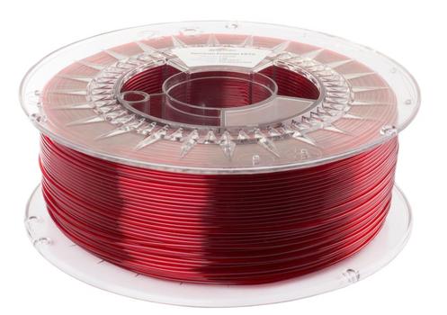SPECTRUM 3D Filament / PET-G Premium / 1,75mm / Transparent Red / Rot Durchsichtig / 1kg (80050)