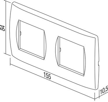 TEM Serie  Modul Rahmen OS COVER PLATE SOFT2x2M PW (OS24PW-U)